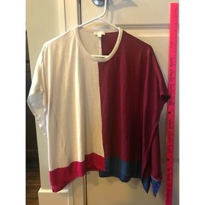Colorblock Poncho Top